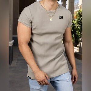 NWT RawGear Ribbed Embroidery Crew Neck Shirt